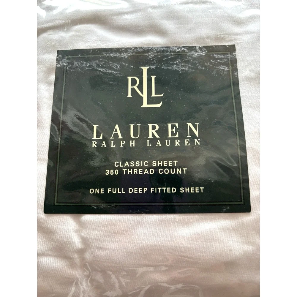 Ralph Lauren Classic White Full Extra Deep Fitted Sheet NIP NOS Supima Cotton